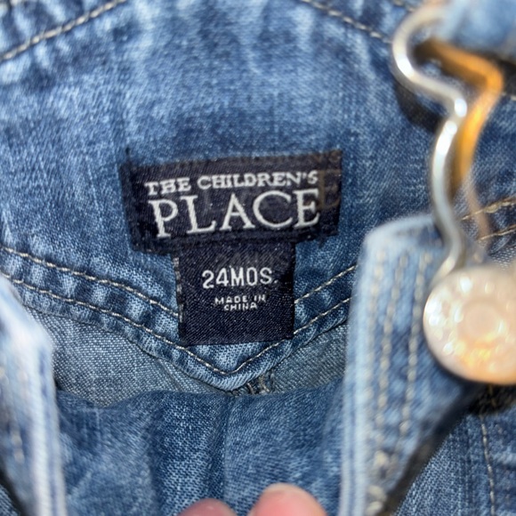 The Children's Place Blue Denim Overalls - Picture 2 of 2